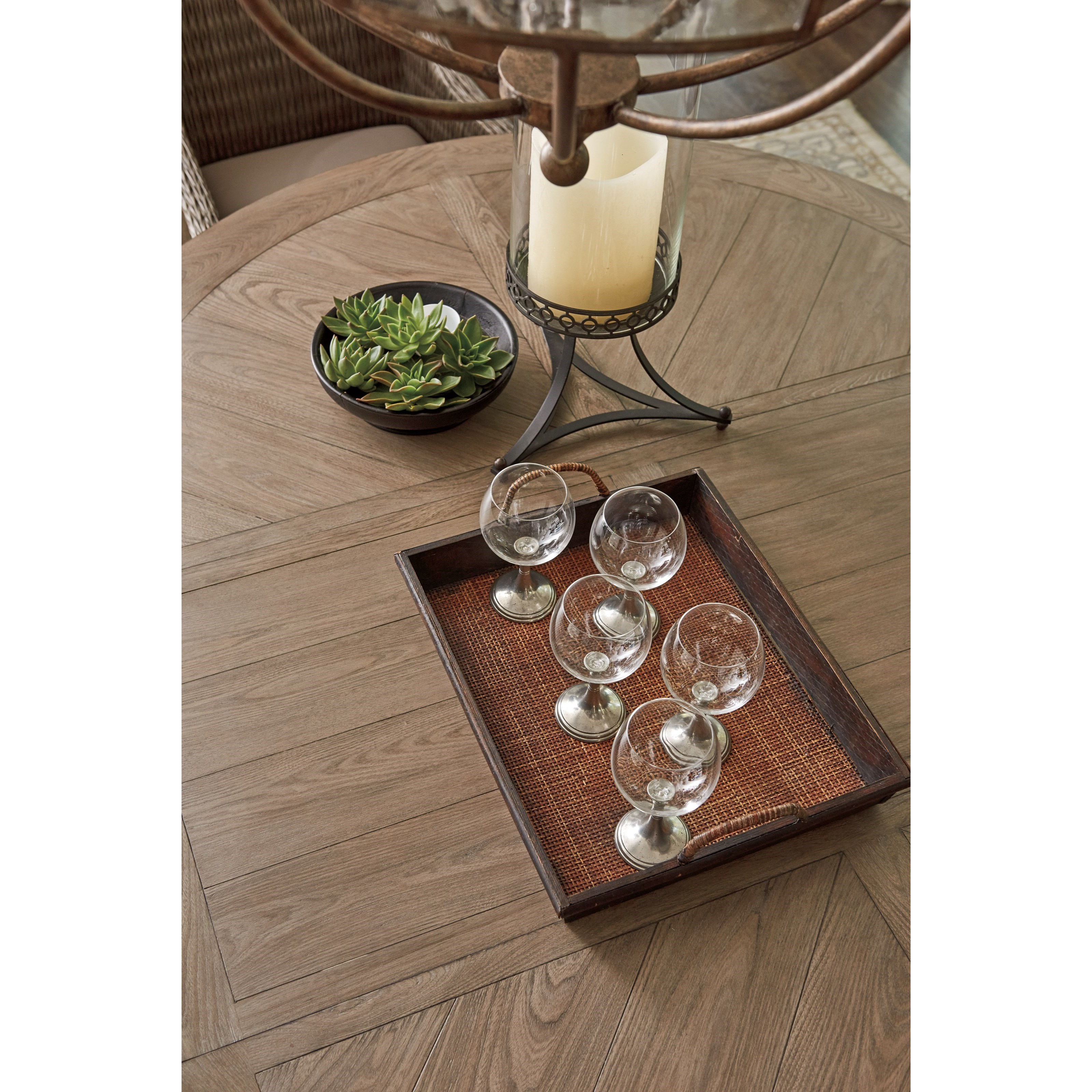 Tommy Bahama Home Cypress Point 561875C Atwell Round Dining Table with